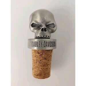 Harley Davidson Metal Skull Wine Cork Stopper For Bar